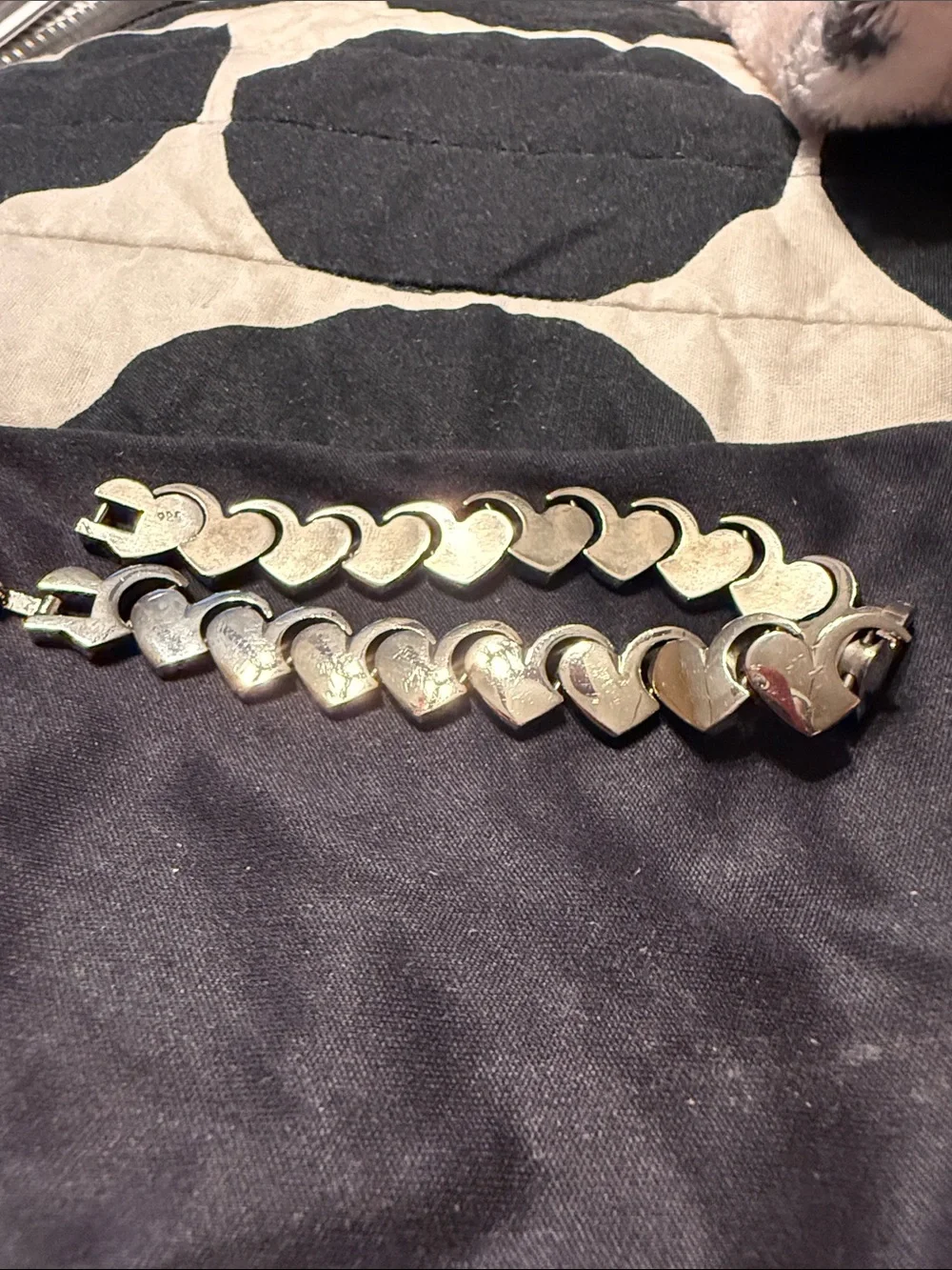 Heart Link Silver-Tone Bracelet - Silver 925